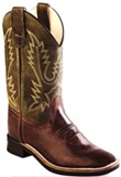 BSY1877 Children's Old West Brown Leather Roper
